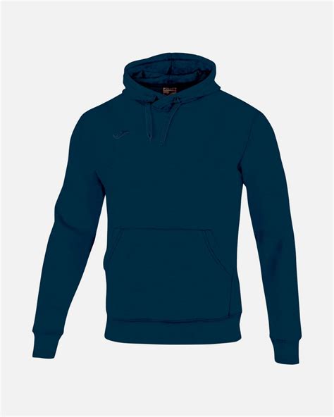 Sudadera azul marino con capucha y bordado de .